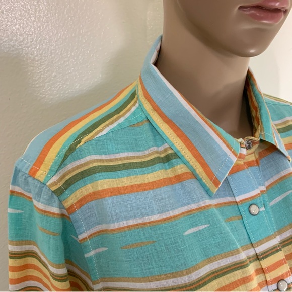 Ryan Michael Linen Striped Western Dress NWT L - Picture 5 of 6